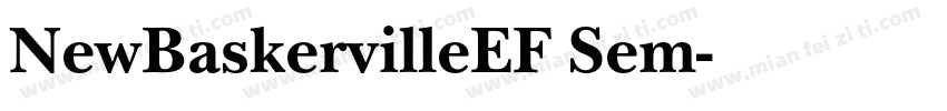 NewBaskervilleEF Sem字体转换